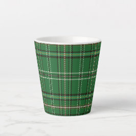 Caneca De Café Latte Green Tartan