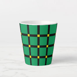 Caneca De Café Latte Green Tartan