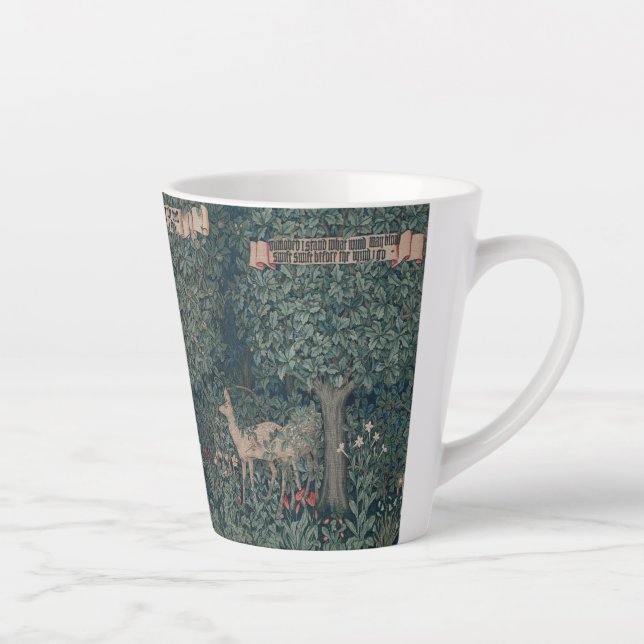 Caneca De Café Latte Greenery, Victorian Era Tapestry by Henry Dearle (Direita)