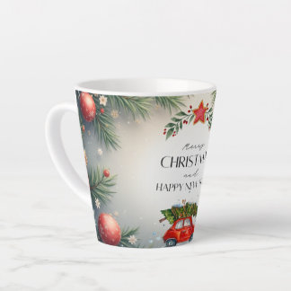 Caneca De Café Latte Gren&Red Holiday mug 2025