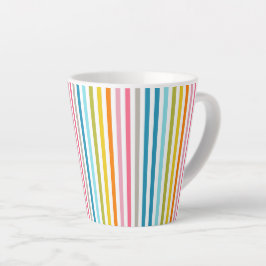 Caneca De Café Latte Greve de Arco-Íris Colorida de Verão