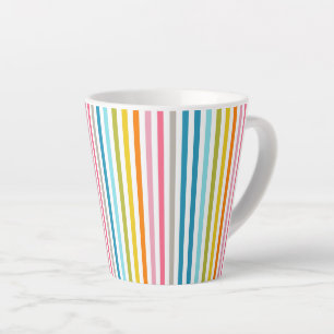 Caneca De Café Latte Greve de Arco-Íris Colorida de Verão