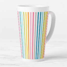 Caneca De Café Latte Greve de Arco-Íris Colorida de Verão