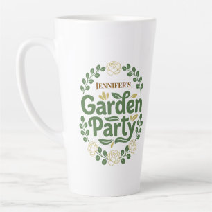 Caneca De Café Latte Grinalda Personalizada e Elegante para Festa no Ja