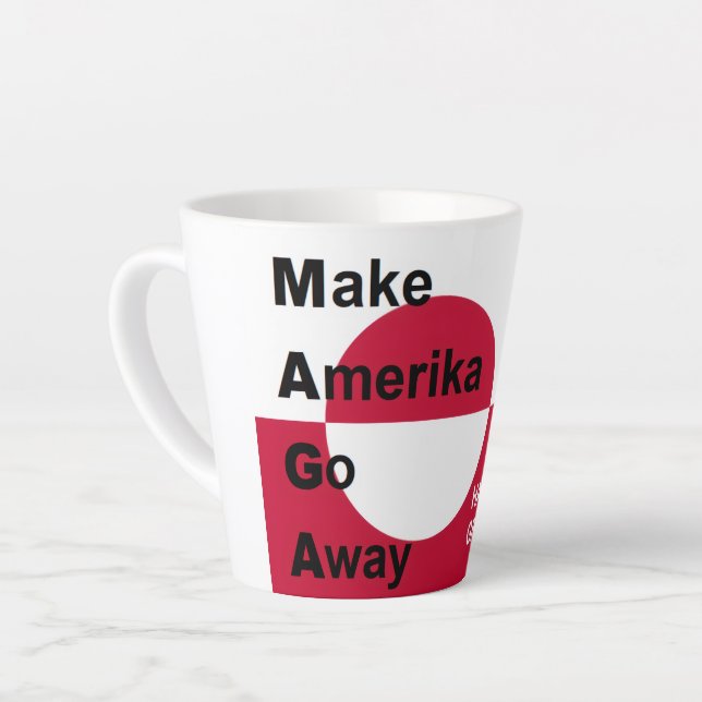 Caneca De Café Latte Groenlândia Independente (Ângulo esquerdo)