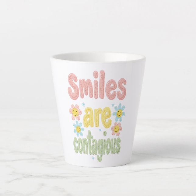 Caneca De Café Latte Groovy Self Love Club 70s Typography Quote (Frente)