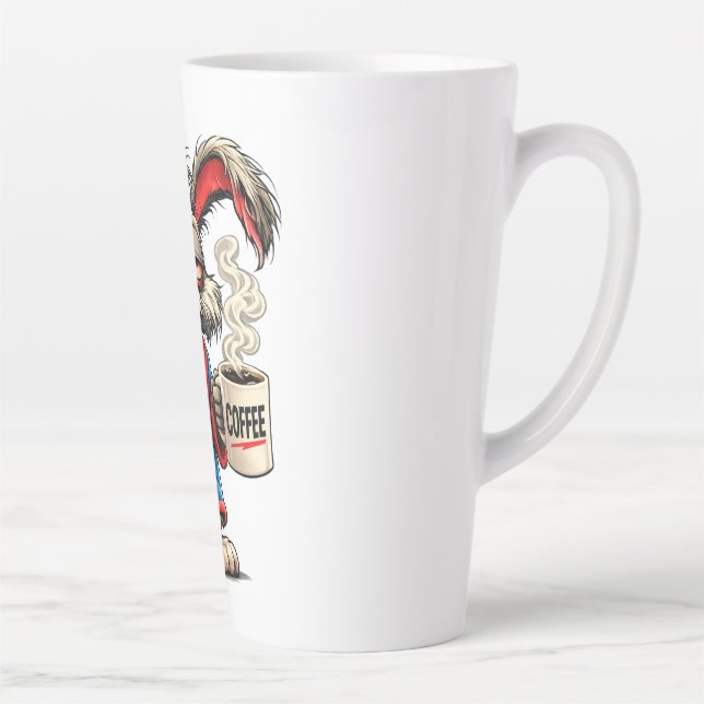 Caneca De Café Latte Grumpy Bunny Coffee Funny T-Shirt (Direita)