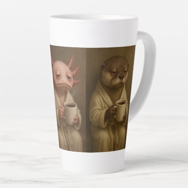 Caneca De Café Latte Grumpy Lake Pals (Ângulo direito)