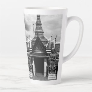 Caneca De Café Latte Guarda Demente Wat Phra Kaew Banguecoque Tailândia