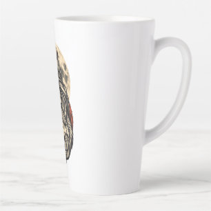 Caneca De Café Latte Guardiã Lunar da Lua do Lobo Ela da Lua do Lobo