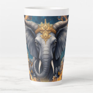 Caneca De Café Latte Guardião Coroado do Portão Celestial o elefante