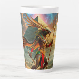 Caneca De Café Latte Guardião do Portão Celestial – Anúbis