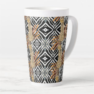 Caneca De Café Latte Guepardo Selvagem