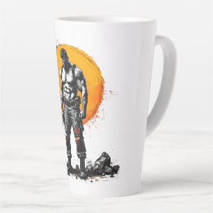 Caneca De Café Latte guerreiro barbárie fantasma medieval hummerLatte M
