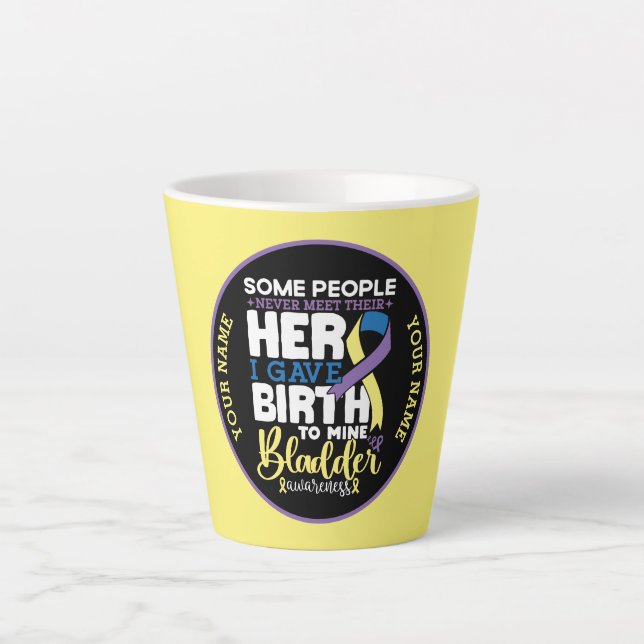 Caneca De Café Latte Guerreiro da bexiga Algumas Pessoas Nunca Conhecem (Frente)
