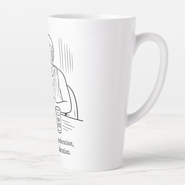 Caneca De Café Latte Guia de Aristóteles para Moderação (Direita)