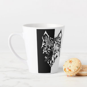 Caneca De Café Latte Guias Animais Selvagens Com Altura De 4"