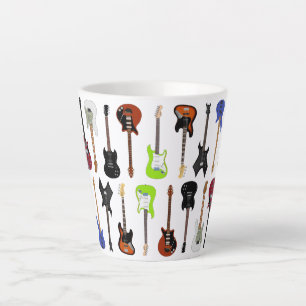 Caneca De Café Latte Guitars Café Mug