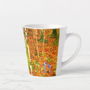 Caneca De Café Latte Gustav Klimt Birch Trees