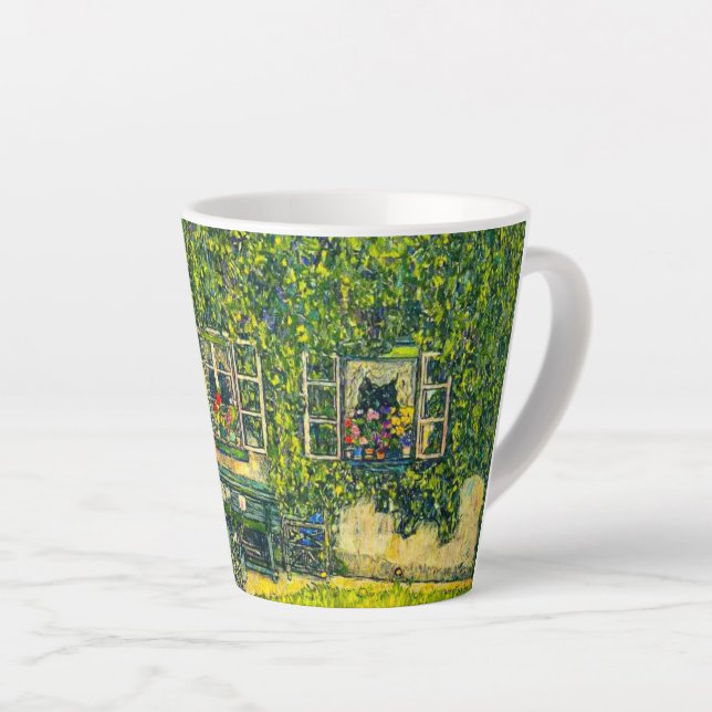 Caneca De Café Latte Gustav Klimt Casa de Guardaboschi (Ângulo direito)