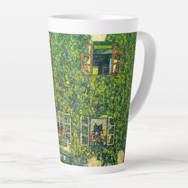 Caneca De Café Latte Gustav Klimt Casa de Guardaboschi (Ângulo direito)