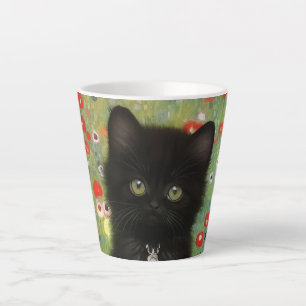 Caneca De Café Latte Gustav Klimt Kitten