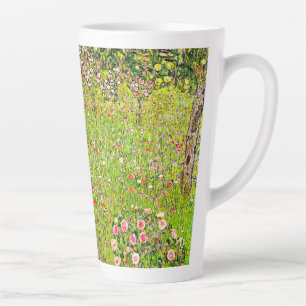 Caneca De Café Latte Gustav Klimt Orchard com Rosas