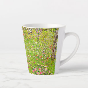Caneca De Café Latte Gustav Klimt Orchard com Rosas