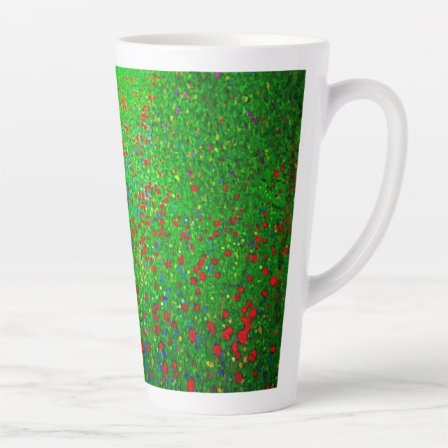 Caneca De Café Latte Gustav Klimt Poppy Field (Direita)