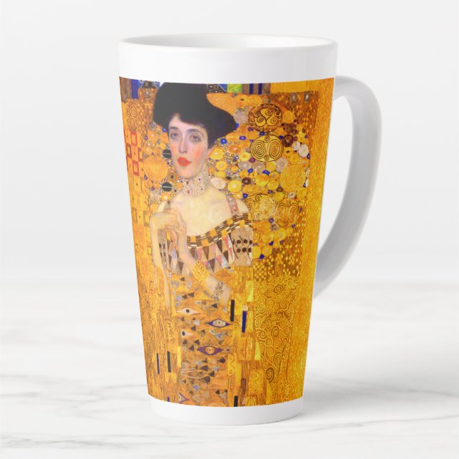 Caneca De Café Latte Gustav Klimt Retrato de Adele Bloch Bauer (Ângulo direito)