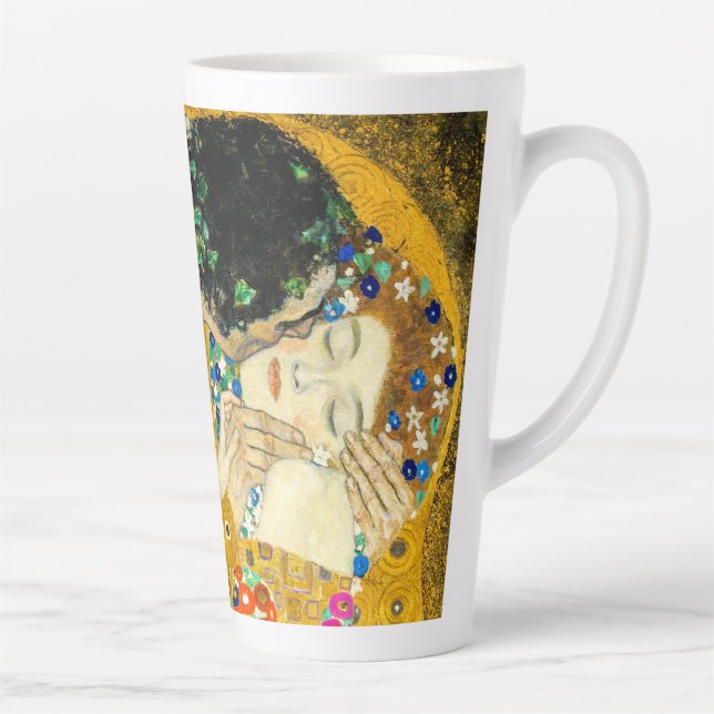 Caneca De Café Latte Gustav Klimt - The Kiss / Valentine's Day (Direita)