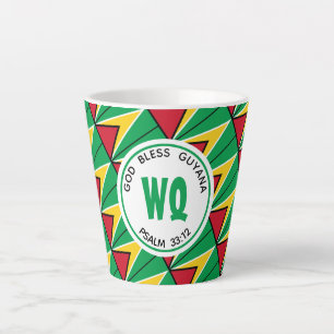 Caneca De Café Latte GUYANA FLAG Patriótico Personalizável Guianês