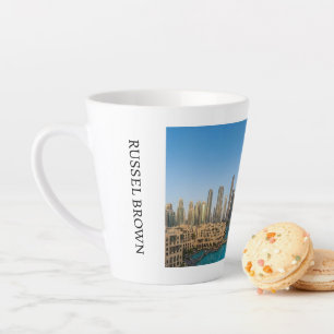 Caneca De Café Latte Habibi Venha para Dubai Lembrança de Viagem Person