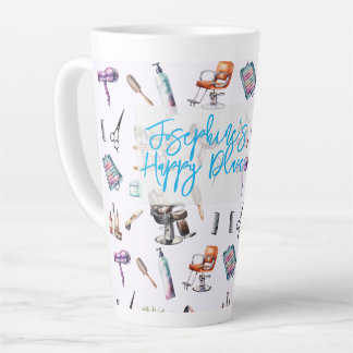 Caneca De Café Latte Hairdresser Stylist Salon Personalizado