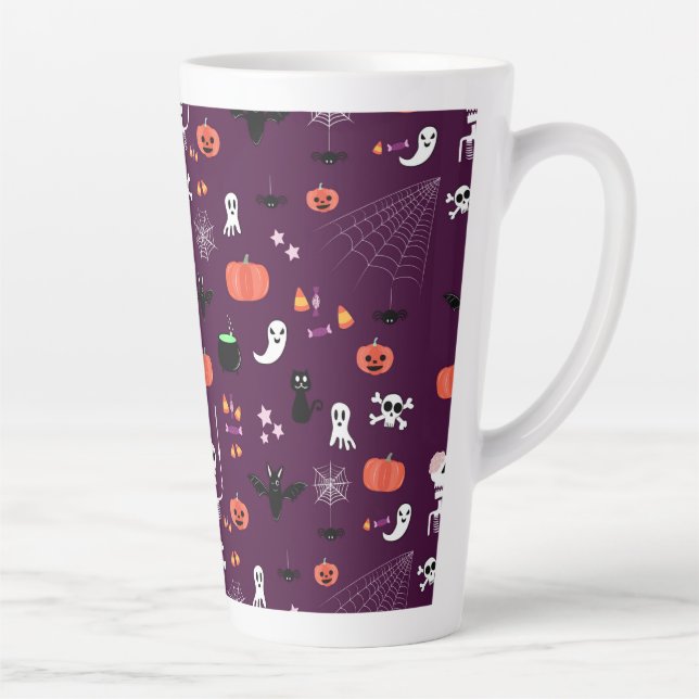 Caneca De Café Latte Halloween (Direita)