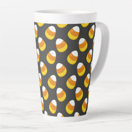 Caneca De Café Latte Halloween Candy Corn