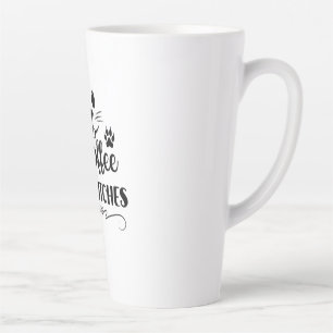 Caneca De Café Latte Halloween Coffee Cats Witches Birthday