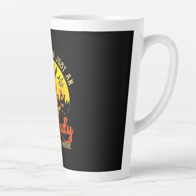 Caneca De Café Latte Halloween Com Velha Senhora (Direita)
