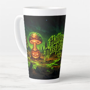 Caneca De Café Latte Halloween de Destruição em Massa Abóbora Radioativ