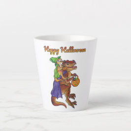 Caneca De Café Latte Halloween Dinosaur Mug