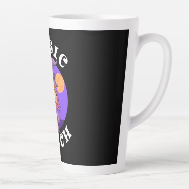 Caneca De Café Latte Halloween Gift | Bruxa Básica (Direita)