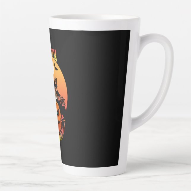 Caneca De Café Latte Halloween Happy Pumpkin Halloween (Direita)