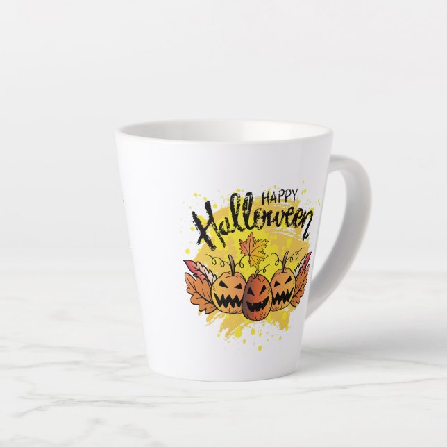 Caneca De Café Latte Halloween Latte Mug (Ângulo direito)