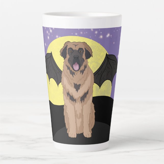 Caneca De Café Latte Halloween Leonberger (Frente)