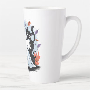 Caneca De Café Latte Halloween Night Prowl