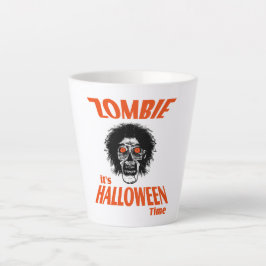 Caneca De Café Latte Halloween Time Zombie Face