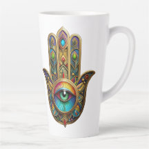 Hamsa Colorido Dourado Ornamentado Terceiro Olho V