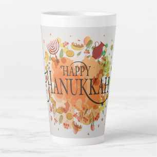 Caneca De Café Latte Hanukkah Latte Mug