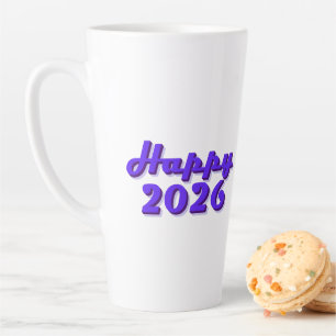 Caneca De Café Latte Happy 2026