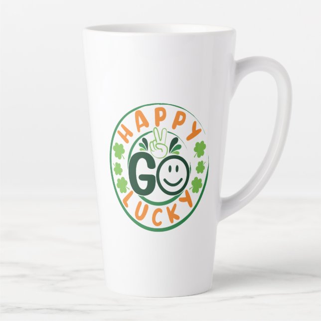 Caneca De Café Latte Happy Go Lucky-52904 (Direita)